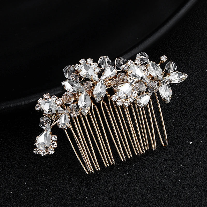 Bridal Wedding Hair Accessories Crystal Hair Combs Clips Jewelry for Women Rhinestone Bride Headpiec Party Bridesmaid Gift